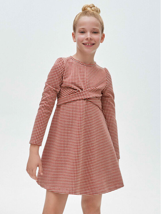 Mayoral Sukienka codzienna 7.966 Czerwony Regular Fit