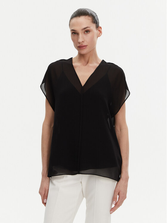 Calvin Klein Bluzka K20K208187 Czarny Relaxed Fit