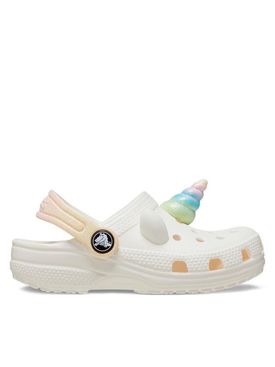 Crocs Klapki Classic Iam Rainbow Unicorn Clog T 209701 Biały