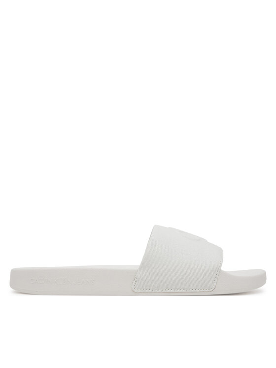 Calvin Klein Jeans Klapki Slide Hf Mono Cv YM0YM01282 Biały
