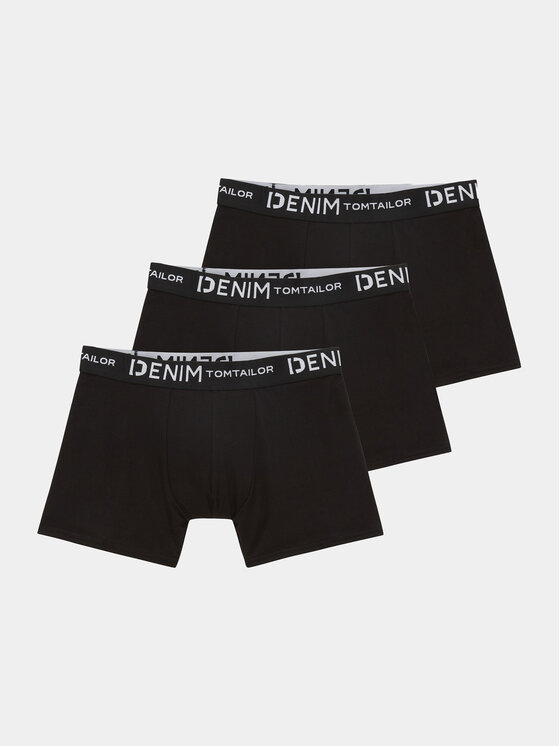 Tom Tailor Denim Komplet 3 par bokserek 1038850 Czarny