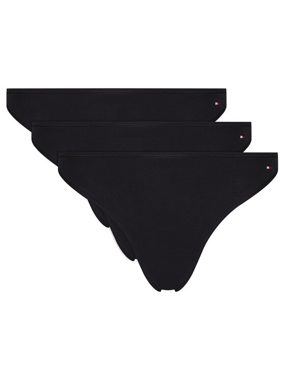 Tommy Hilfiger Komplet 3 par fig klasycznych UW0UW05753 Czarny