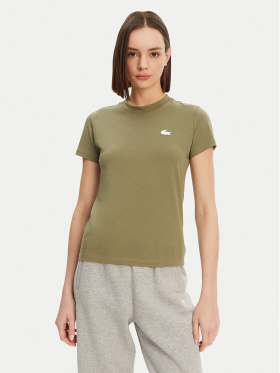 Lacoste T-Shirt TF9246 Khaki Slim Fit