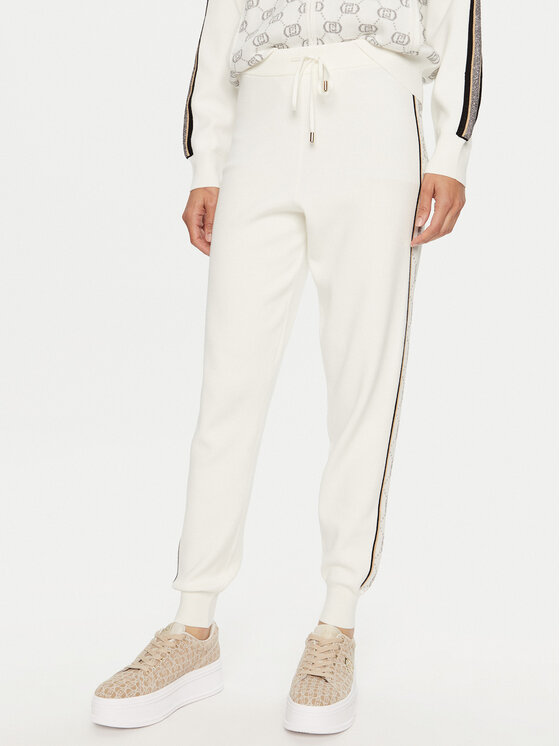 Liu Jo Sport Spodnie materiałowe TF4226 MS63L Biały Regular Fit