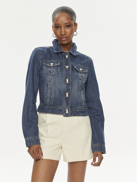 Morgan Kurtka jeansowa 232-VPIM Niebieski Slim Fit