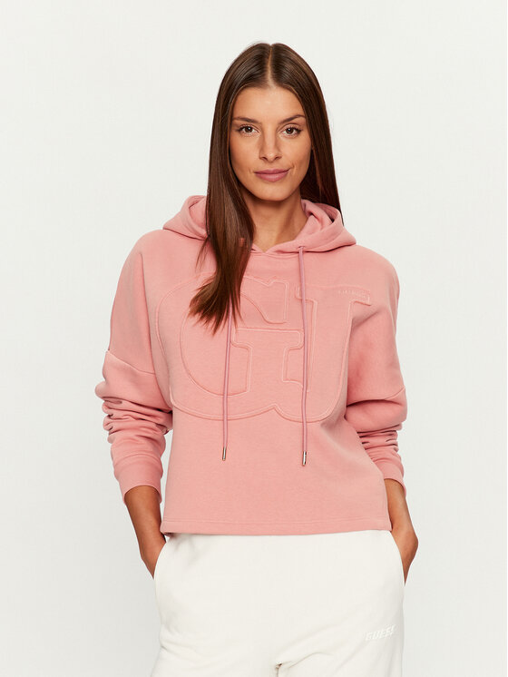 Guess Bluza V3BQ10 KBXX1 Różowy Regular Fit