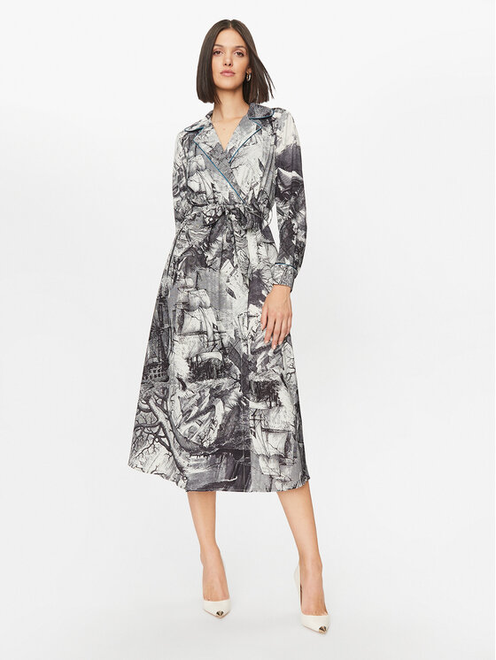 Imperial Sukienka codzienna A9990005Q Szary Regular Fit