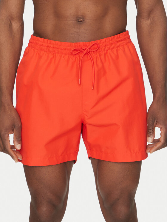 Calvin Klein Swimwear Szorty kąpielowe KM0KM01109 Czerwony Regular Fit