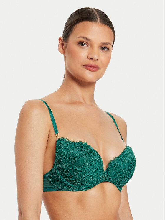 Guess Biustonosz push-up O4YC15 KCC70 Zielony Regular Fit