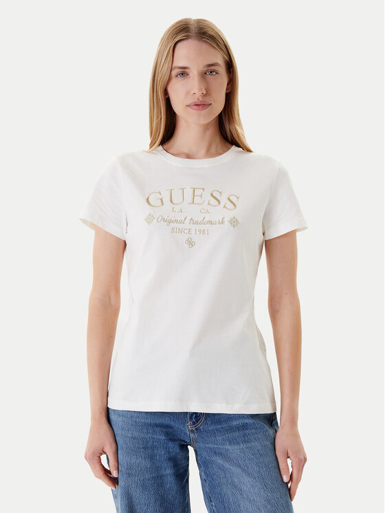 Guess T-Shirt V5YI03 I3Z14 Biały Regular Fit