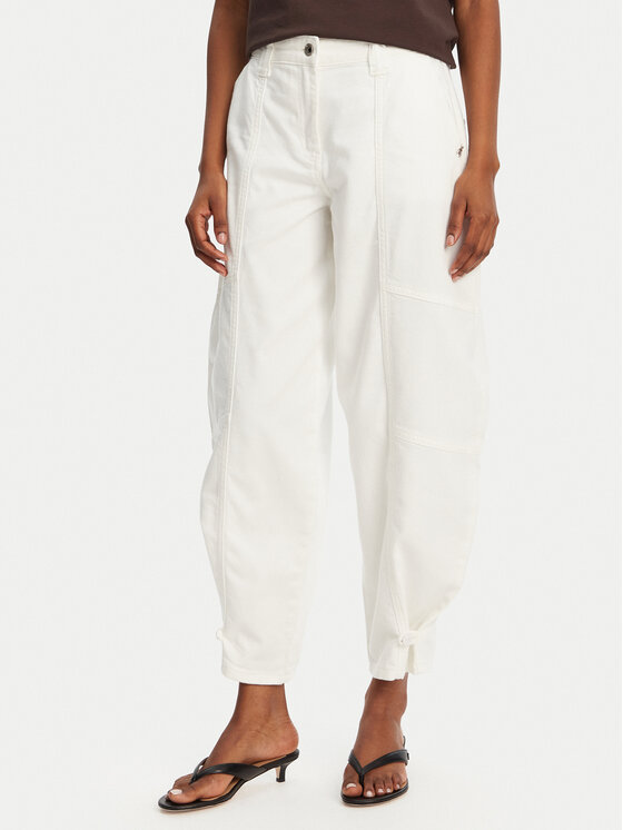 Patrizia Pepe Jeansy 2P1694/D107-W146 Biały Boyfriend Fit