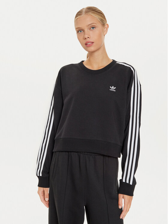 adidas Bluza 3-Stripes IR5522 Czarny Loose Fit