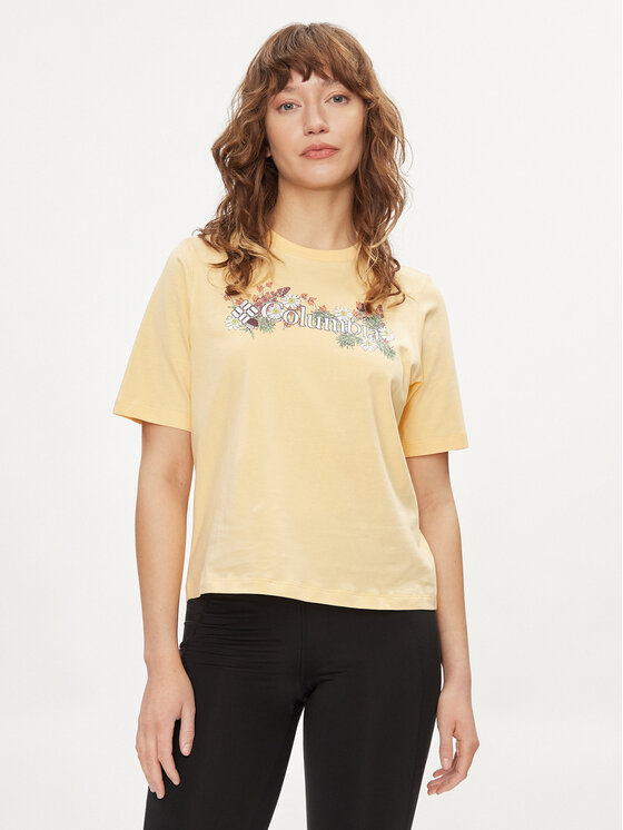 Columbia T-Shirt North Cascades™ 1992085 Żółty Relaxed Fit