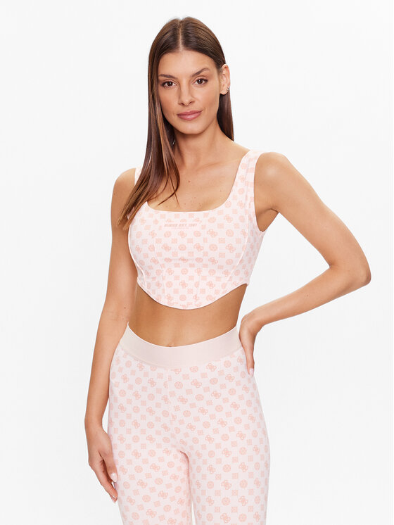 Guess Biustonosz top V3YP01 MC04N Różowy