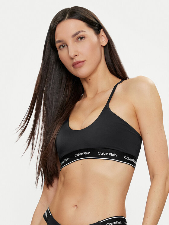 Calvin Klein Swimwear Góra od bikini KW0KW02426 Czarny