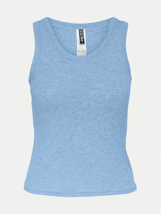 Pieces Top Anibi 17150269 Niebieski Regular Fit