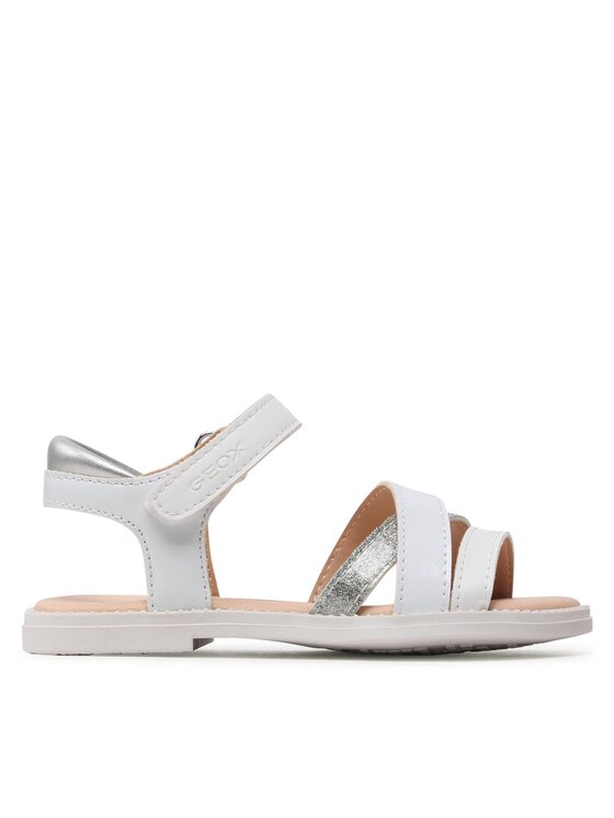 Geox Sandały J Sandal Karly Girl J5235D00254C1000 M Biały