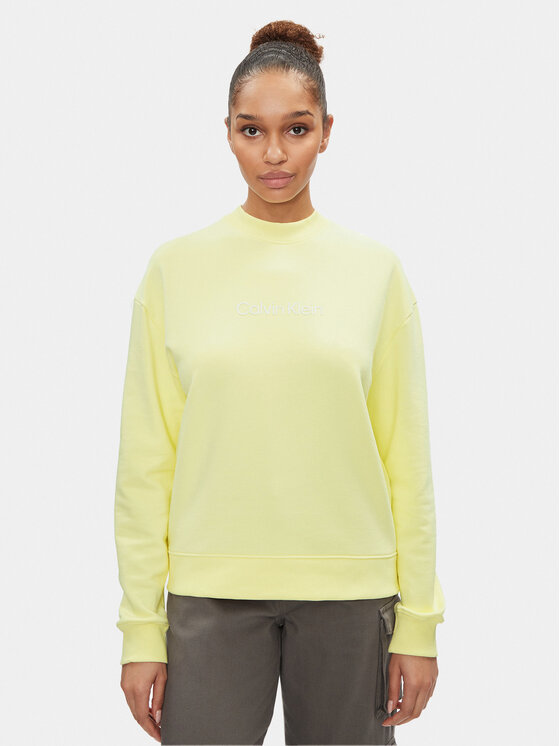 Calvin Klein Bluza Hero Logo K20K205450 Żółty Regular Fit
