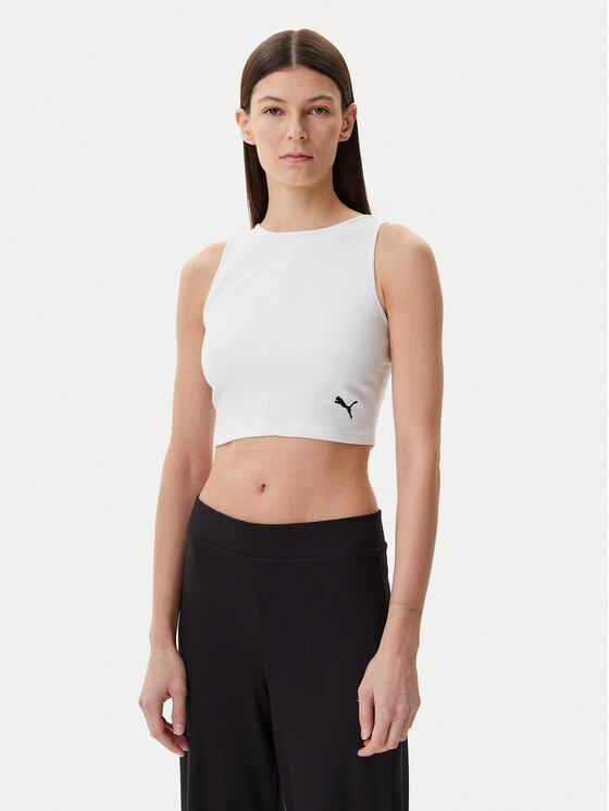 Puma Top Ess 629765 Biały Slim Fit