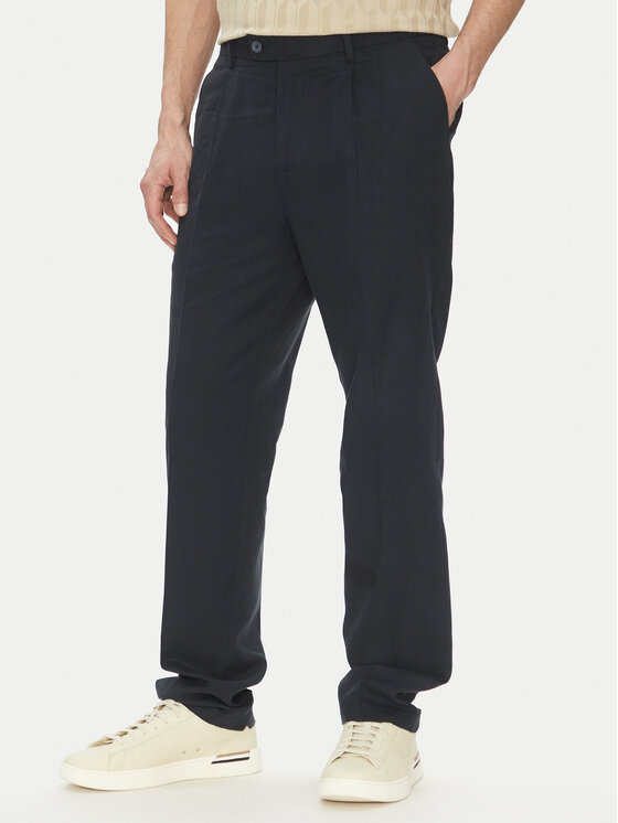 Liu Jo Spodnie materiałowe QF4103 T2682 Granatowy Regular Fit