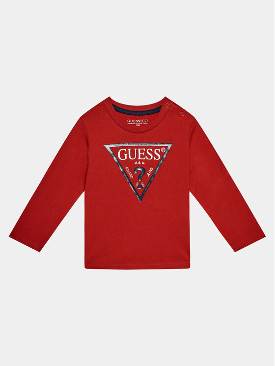 Guess Bluzka N84I24 K8HM0 Czerwony Regular Fit