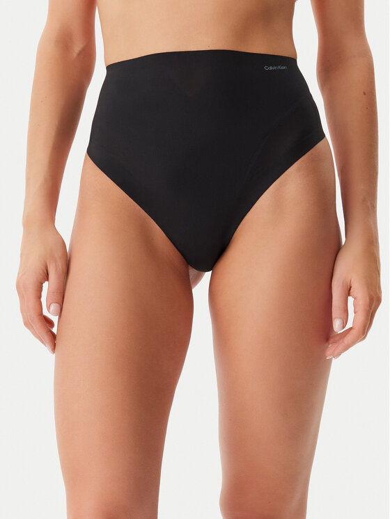 Calvin Klein Underwear Bielizna modelująca dolna Stay Put Mesh LV00QF8165 Czarny