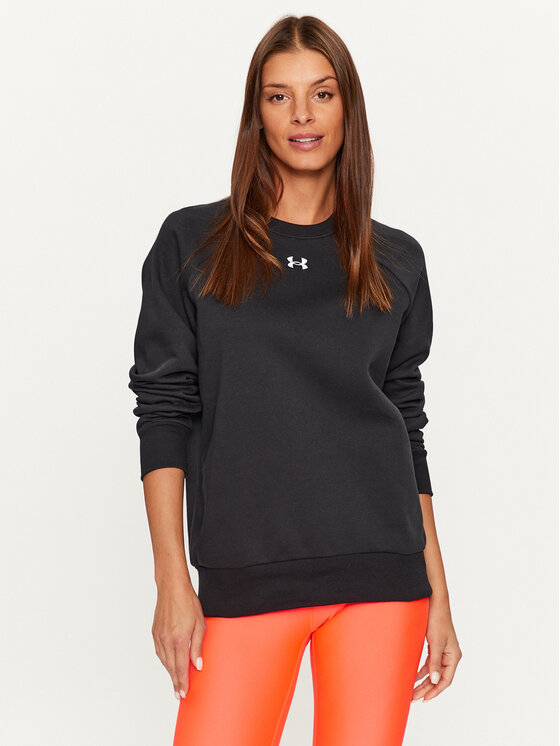 Under Armour Bluza Ua Rival Fleece Crew 1379508 Czarny Loose Fit
