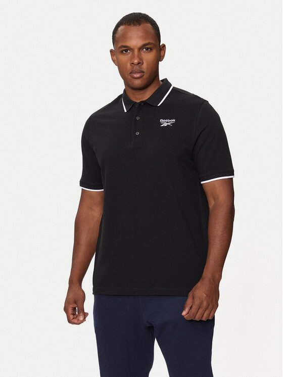 Reebok Polo Identity Small Logo Polo 100073035 Czarny Regular Fit