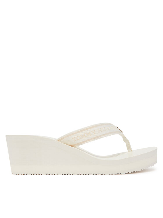 Tommy Hilfiger Japonki Th Stripes Wedge Beach Sandal FW0FW08521 Biały