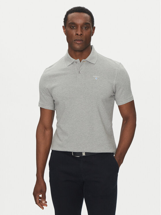 Barbour Polo Original Sports MML0358GY52 Szary Tailored Fit