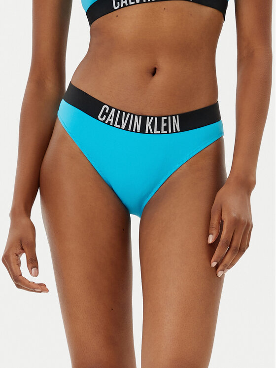 Calvin Klein Swimwear Dół od bikini KW0KW02856 Niebieski