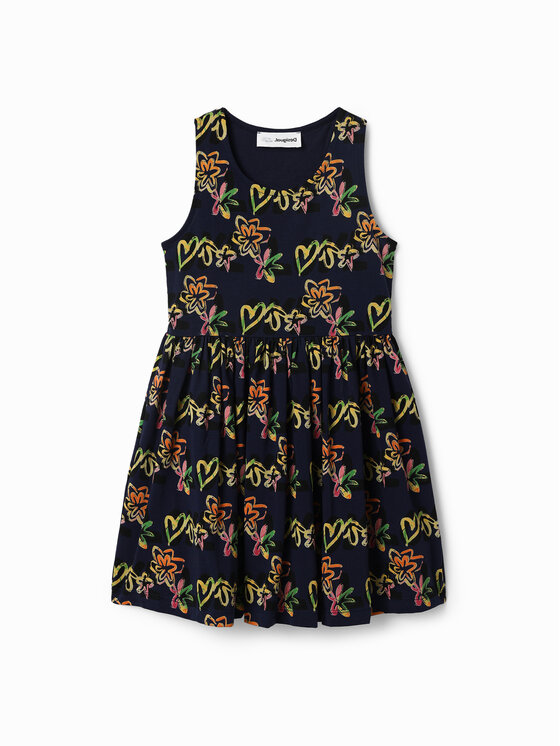 Desigual Sukienka codzienna 23SGVK11 Granatowy Regular Fit