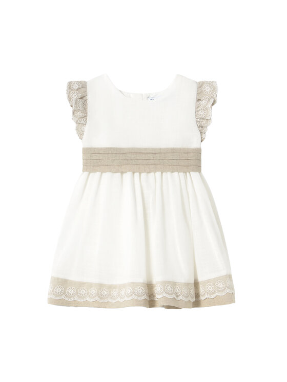 Mayoral Sukienka letnia 1908 Écru Regular Fit