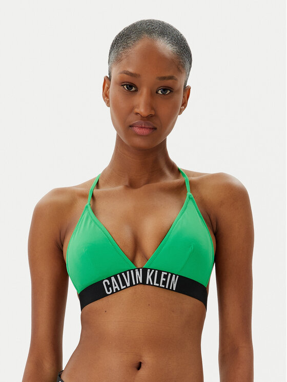 Calvin Klein Swimwear Góra od bikini KW0KW02854 Zielony