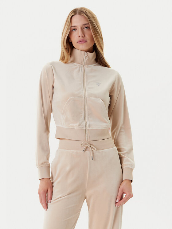 Guess Bluza V3BQ22 K0232 Beżowy Regular Fit