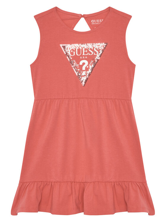 Guess Sukienka codzienna K5GK22 K6YW4 Koralowy Regular Fit