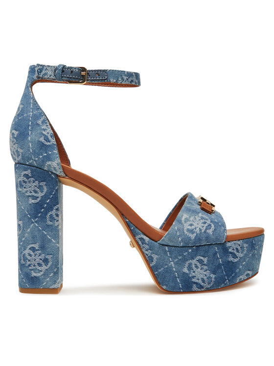 Guess Sandały FLJSE2 FAL03 Niebieski