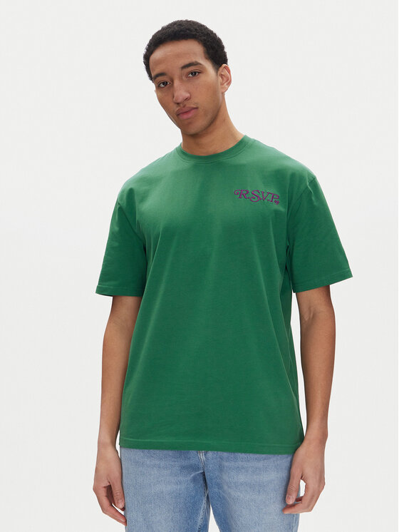 Fila T-Shirt Lengeweg FAM0907 Zielony Regular Fit