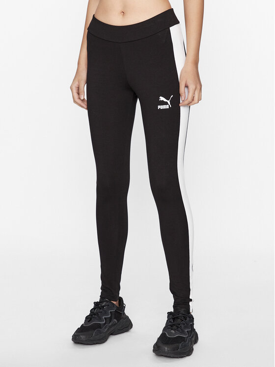 Puma Legginsy Iconic T7 530080 Czarny Tight Fit