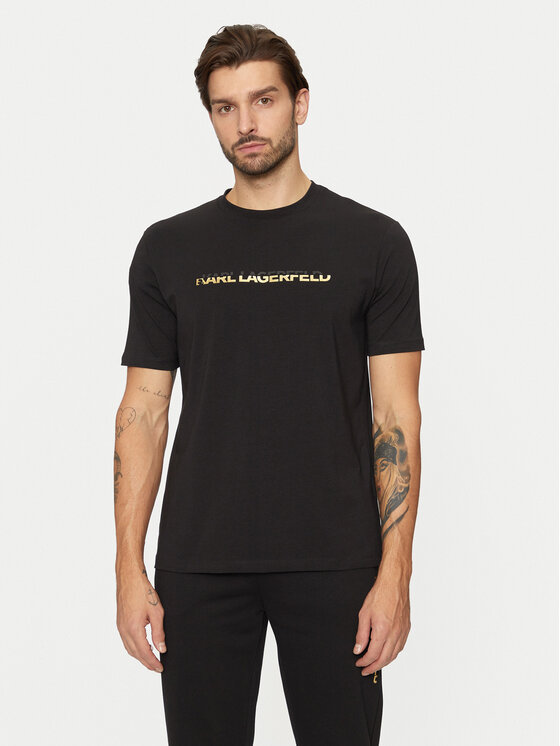 KARL LAGERFELD T-Shirt 755462 551235 Czarny Regular Fit