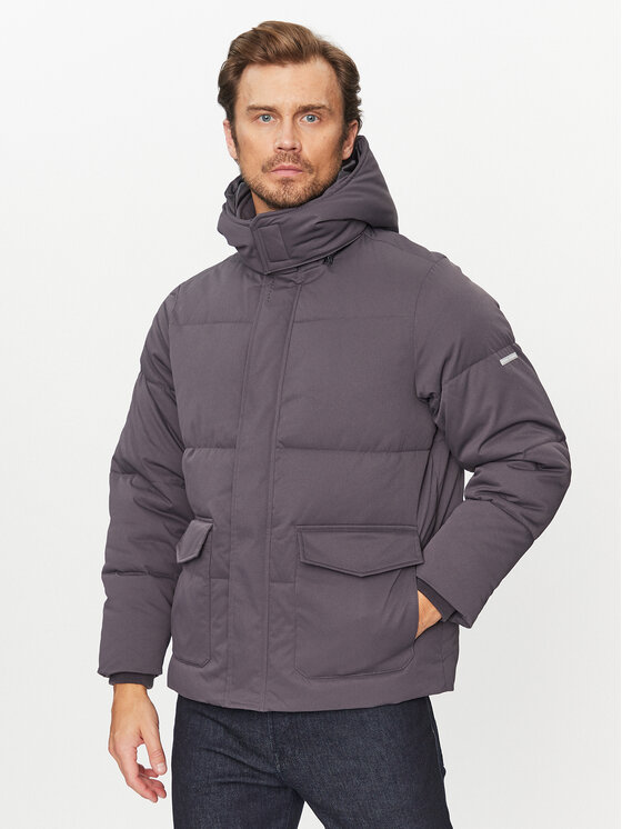 Pepe Jeans Kurtka zimowa Biel PM402837 Szary Regular Fit