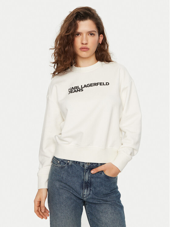 Karl Lagerfeld Jeans Bluza A1W20005 Biały Regular Fit