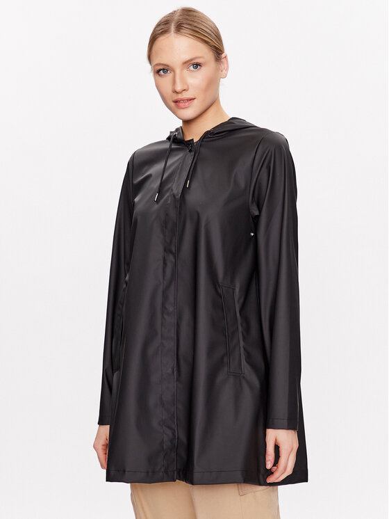 top Rains Kurtka przeciwdeszczowa 18050 Czarny Regular Fit