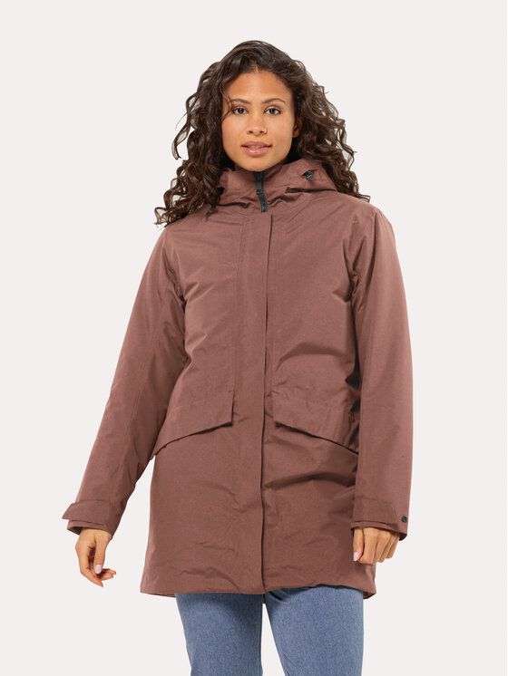 Jack Wolfskin Kurtka zimowa Tempelhof Coat 1116151 Bordowy Regular Fit