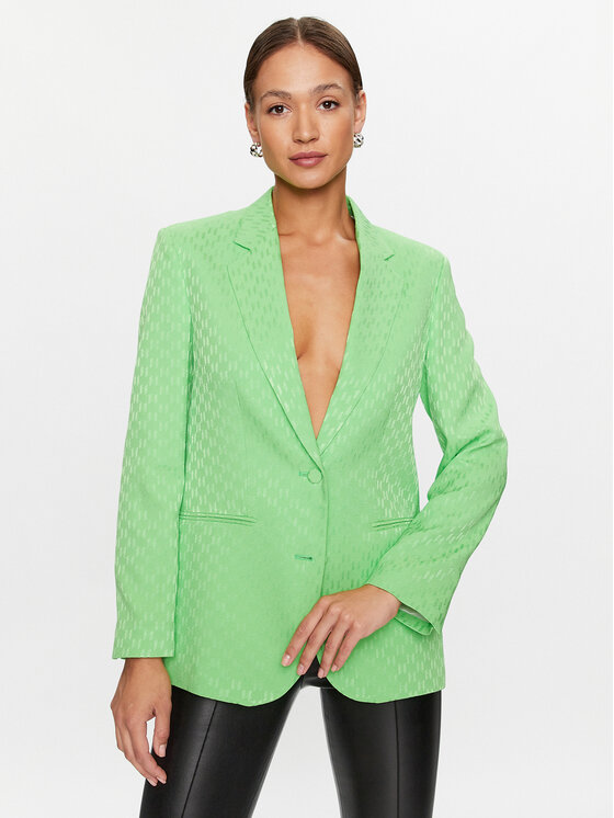 KARL LAGERFELD Marynarka 231W1404 Zielony Regular Fit
