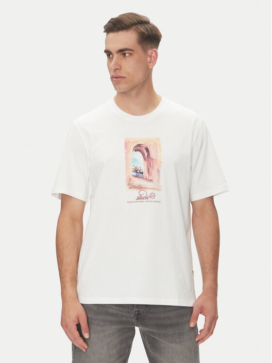 Jack&Jones T-Shirt Hydra 12277248 Biały Relaxed Fit