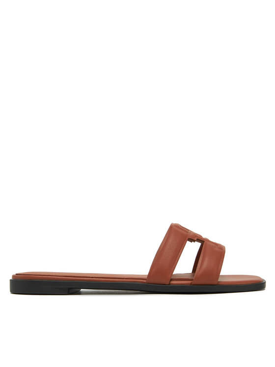 Tommy Hilfiger Klapki Th Logo Strap Mule FW0FW08671 Brązowy