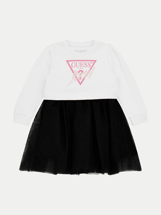 Guess Sukienka codzienna K4YK09 KB8R0 Biały Regular Fit