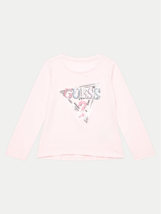 Guess Bluzka K4YI11 K6YW4 Różowy Regular Fit