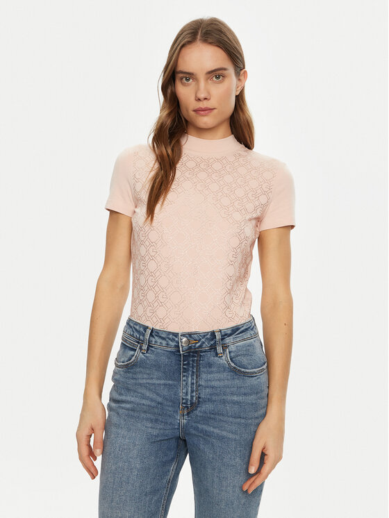 Guess T-Shirt W5RI15 J1314 Różowy Regular Fit